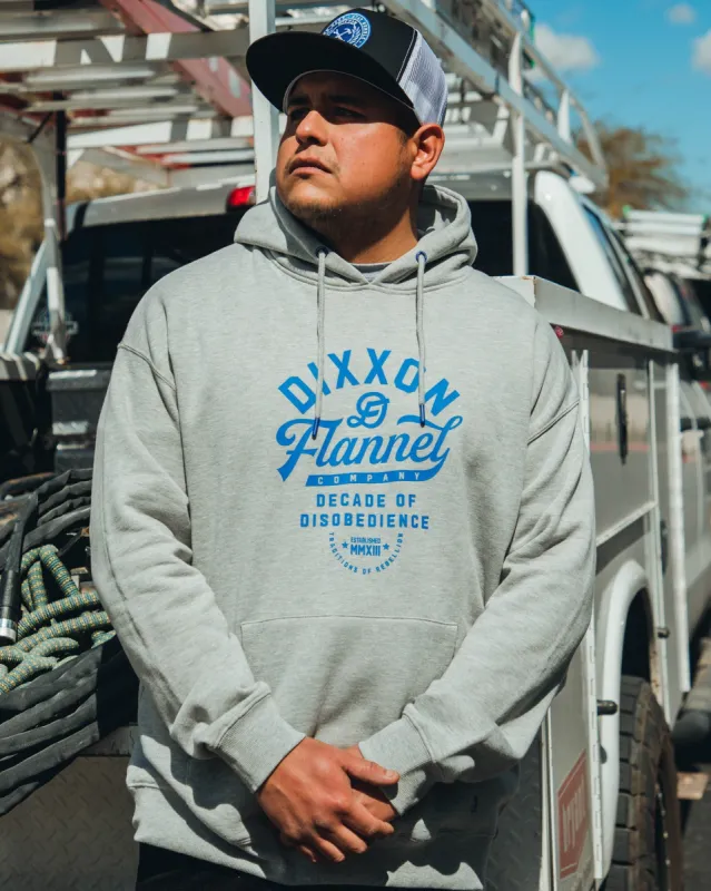 Blue Pastime Pullover Hoodie - Heather Gray made by Dixxon