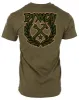 Party Crest T-Shirt - O.D. Green & Tan sold by Dixxon