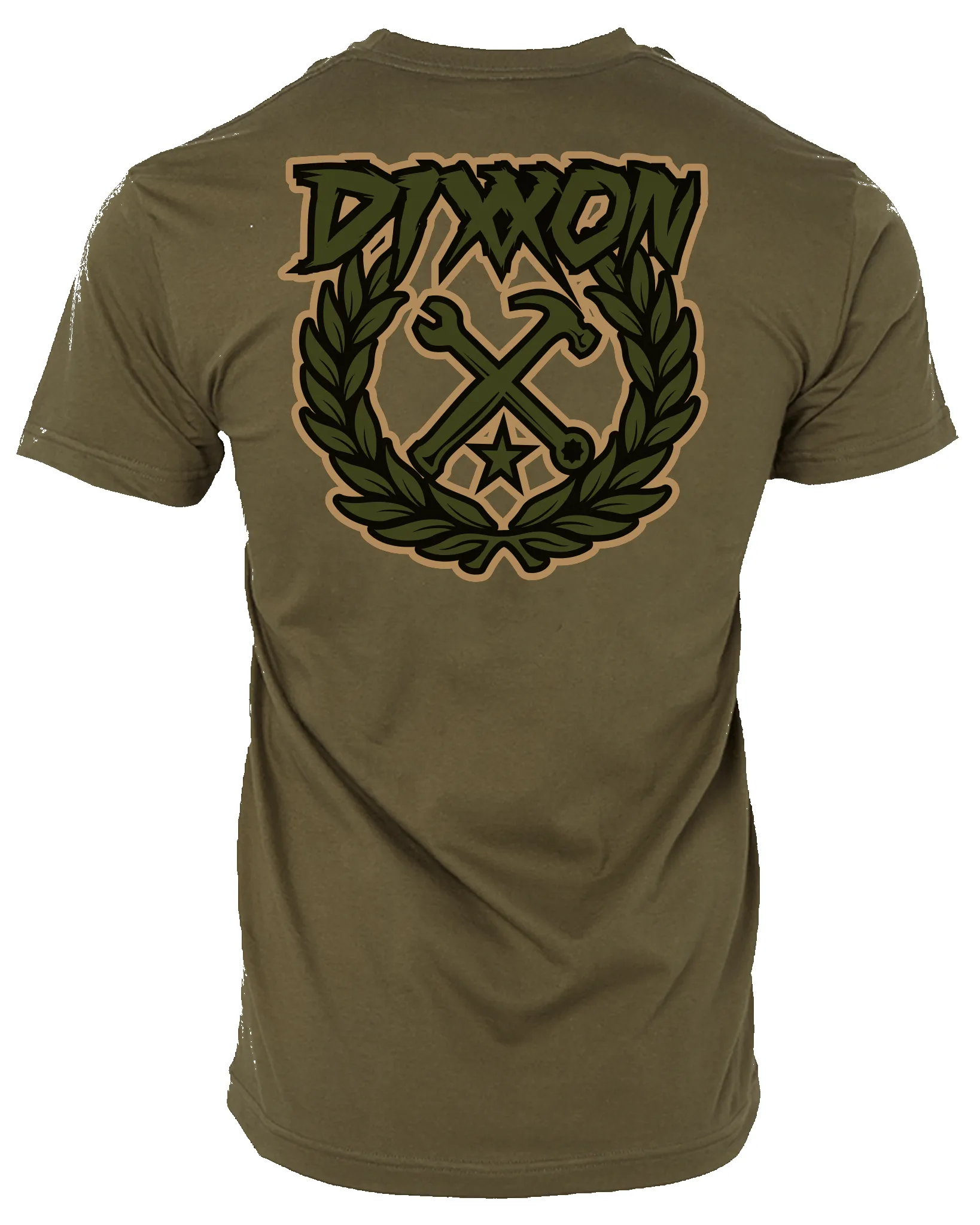 Party Crest T-Shirt - O.D. Green & Tan sold by Dixxon product image thumbnail 2