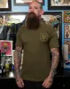 Party Crest T-Shirt - O.D. Green & Tan sold by Dixxon