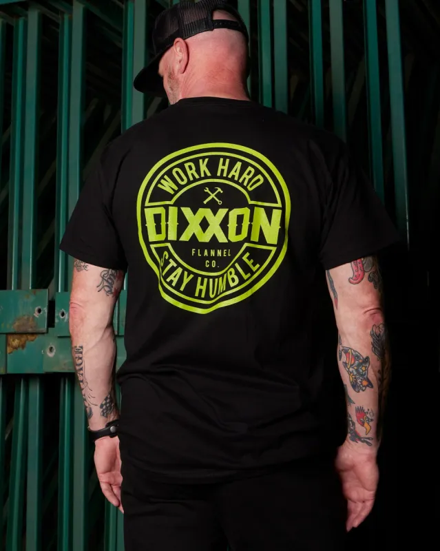 Corpo T-Shirt - Black & Lime Green sold by Dixxon