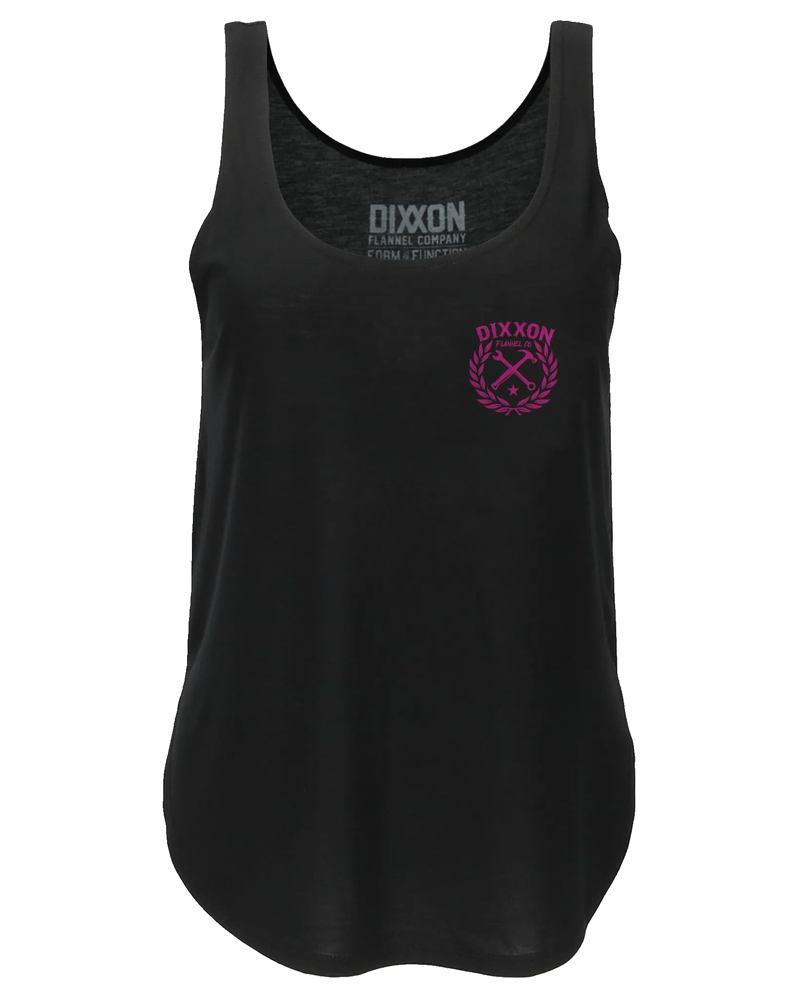 Women's Pink Sketchy Crest Flowy Tank - Black sold by Dixxon product image thumbnail 3