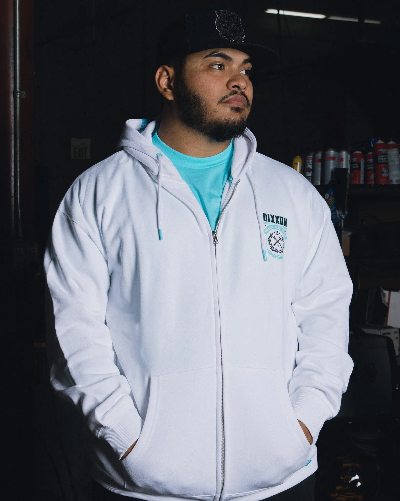 Tiffany & White Weld Zip Up Hoodie - White sold by Dixxon product image thumbnail 4