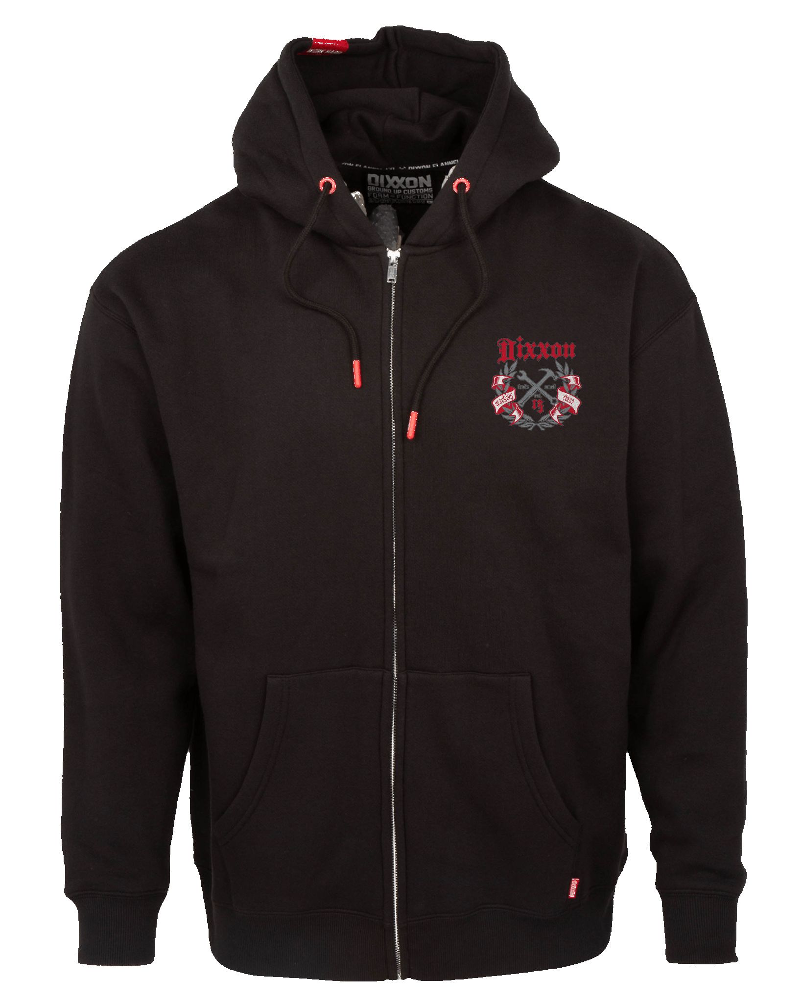 Gray & Red Award Crest Zip Up - Black sold by Dixxon product image thumbnail 3