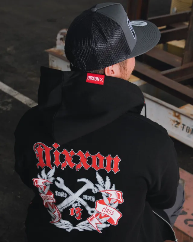 Gray & Red Award Crest Zip Up Hoodie - Black sold by Dixxon
