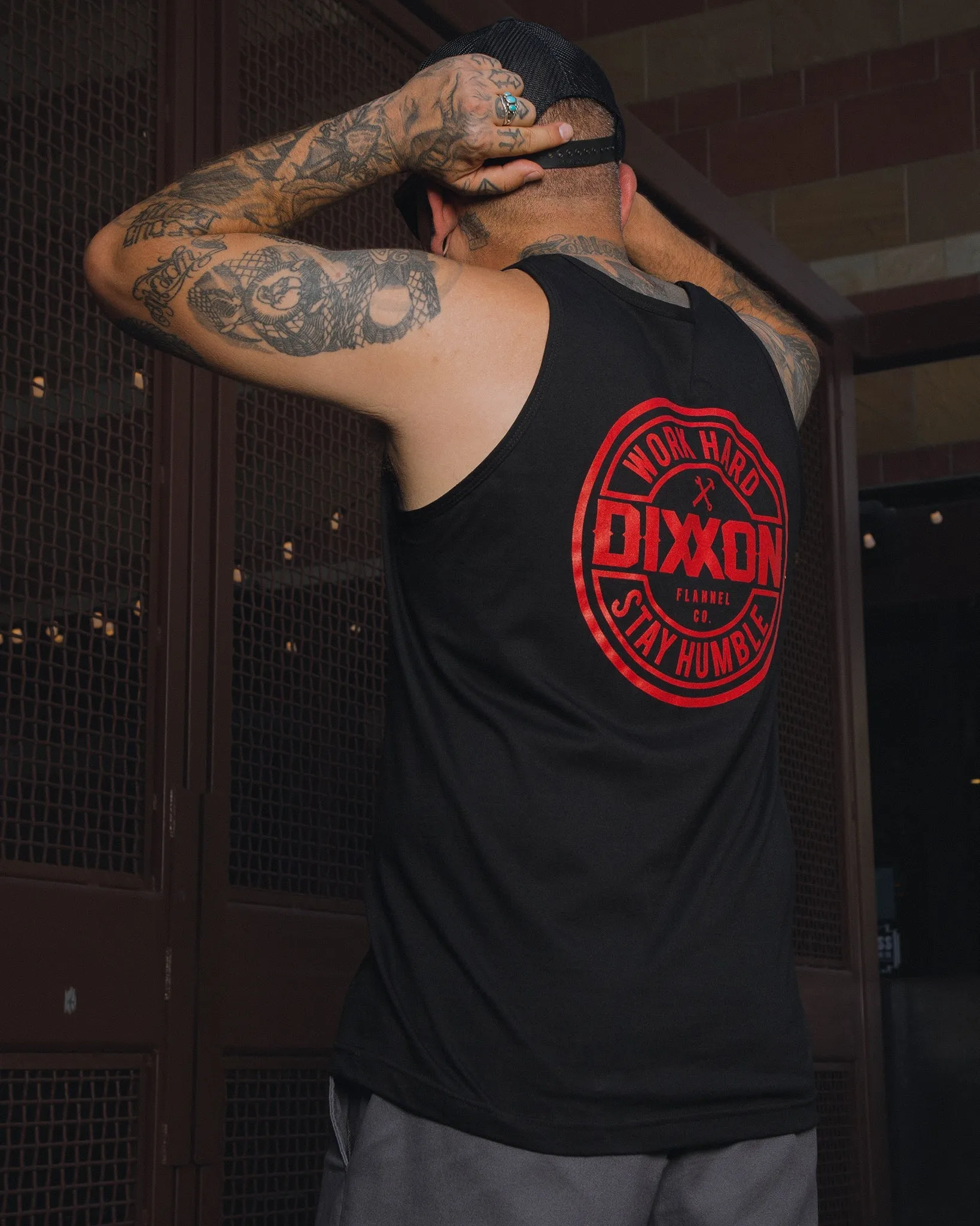 Corpo Tank - Black & Red sold by Dixxon