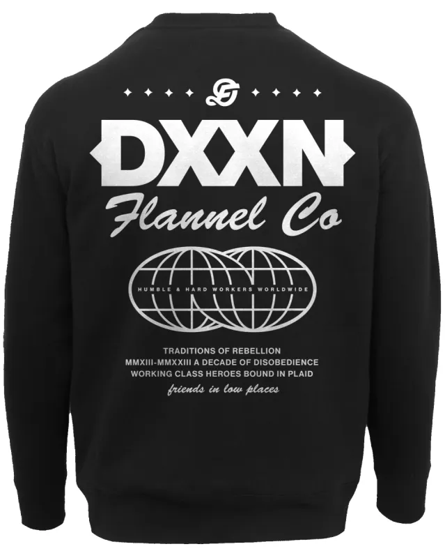 White Tech Crewneck Sweatshirt - Black sold by Dixxon
