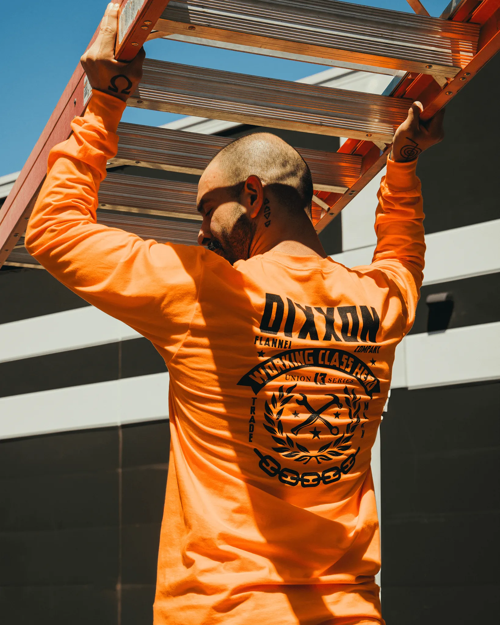 Weld Hi Vis Long Sleeve T-Shirt - Safety Orange sold by Dixxon