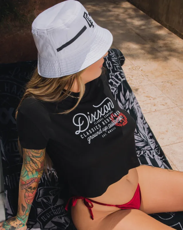 Women's Ground Up Customs Crop Top - Black sold by Dixxon