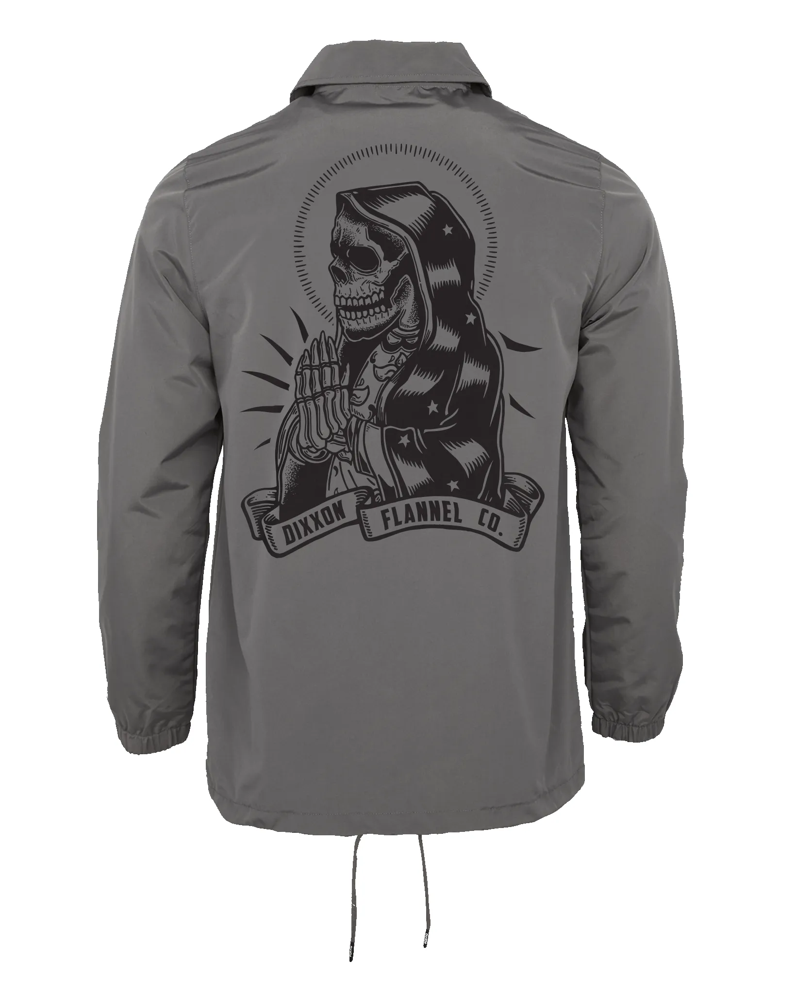 Santa Muerte Coaches Jacket - Gray sold by Dixxon product image thumbnail 2