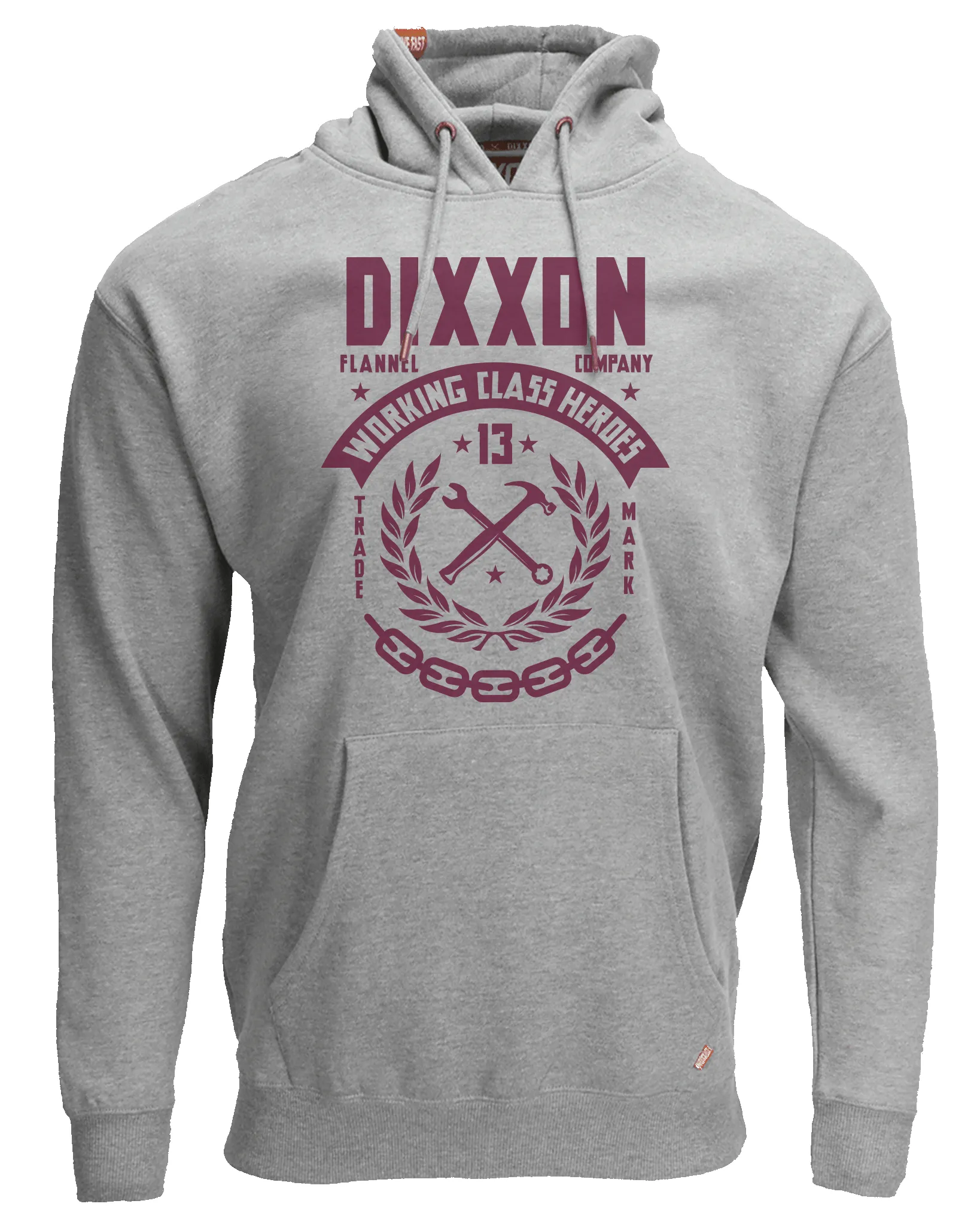 Maroon Weld Pullover Hoodie - Heather Gray sold by Dixxon product image thumbnail 2