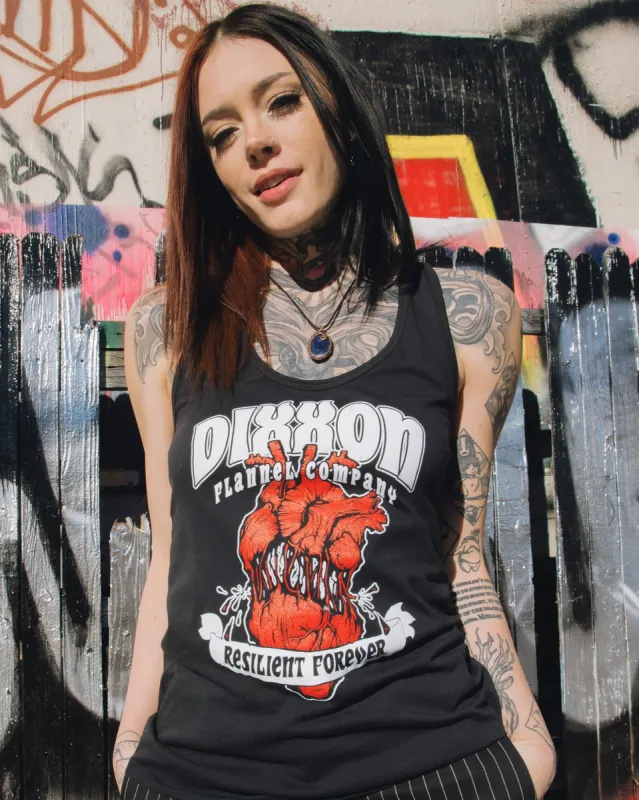 Women's Resilient Forever Fitted Tank - Black made by Dixxon