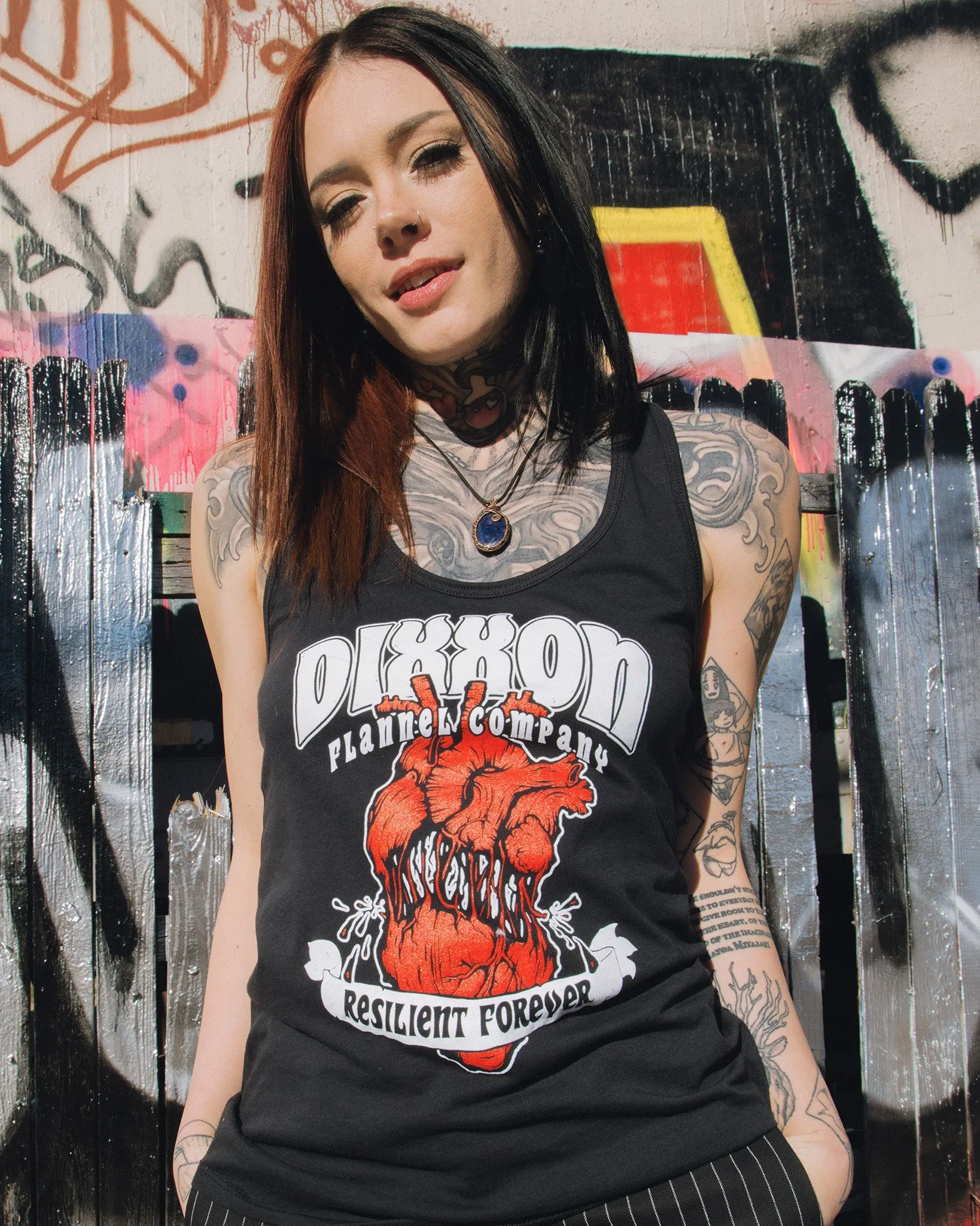 Women's Resilient Forever Fitted Tank - Black sold by Dixxon
