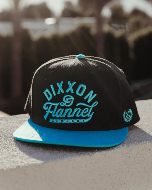Tiffany Pastime Flat Bill Snapback - Black made by Dixxon