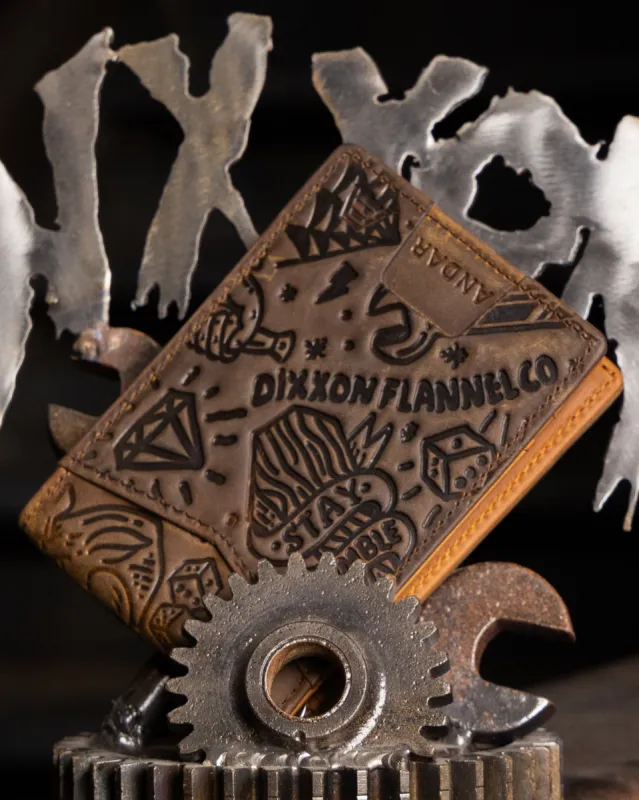 Andar Two-Tone Leather Wallet - Brown & Camel sold by Dixxon