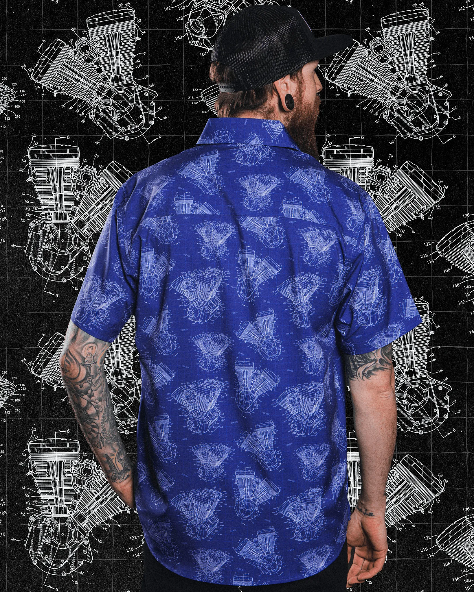 Blueprint Party Shirt sold by Dixxon product image thumbnail 3