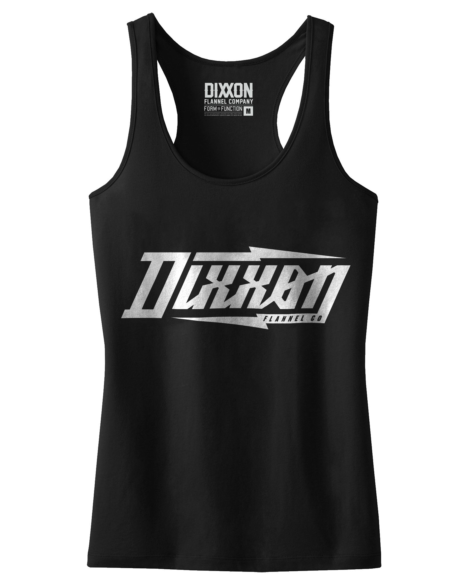 Women's Bolt Fitted Tank - Black & White sold by Dixxon