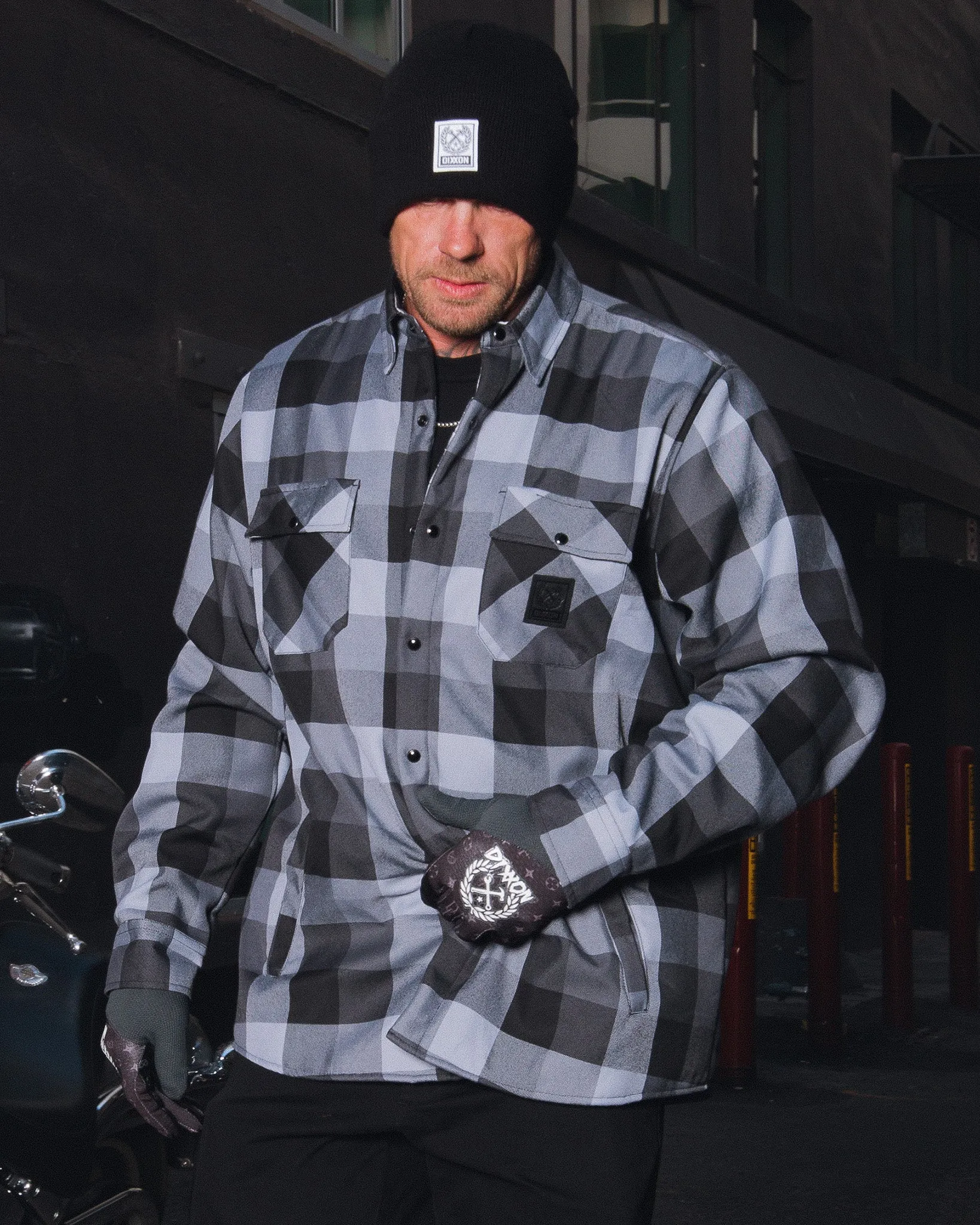 La Muerte Sherpa Lined Flannel Jacket sold by Dixxon