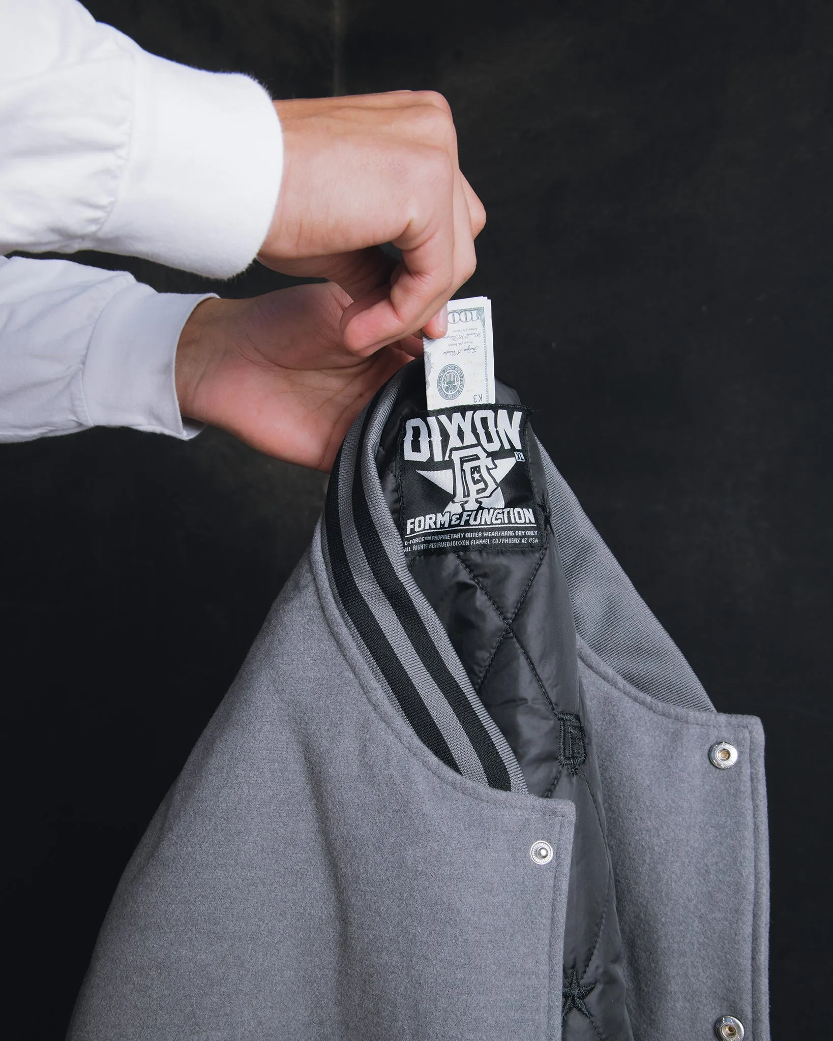 Absolute Defiance Wool Varsity Jacket sold by Dixxon product image thumbnail 3