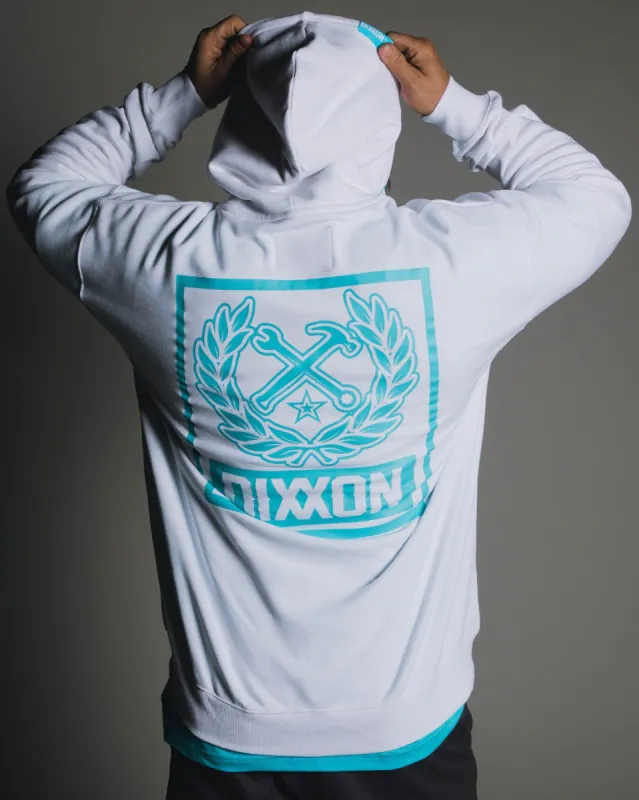 Tiffany Box Crest Zip Up - White sold by Dixxon
