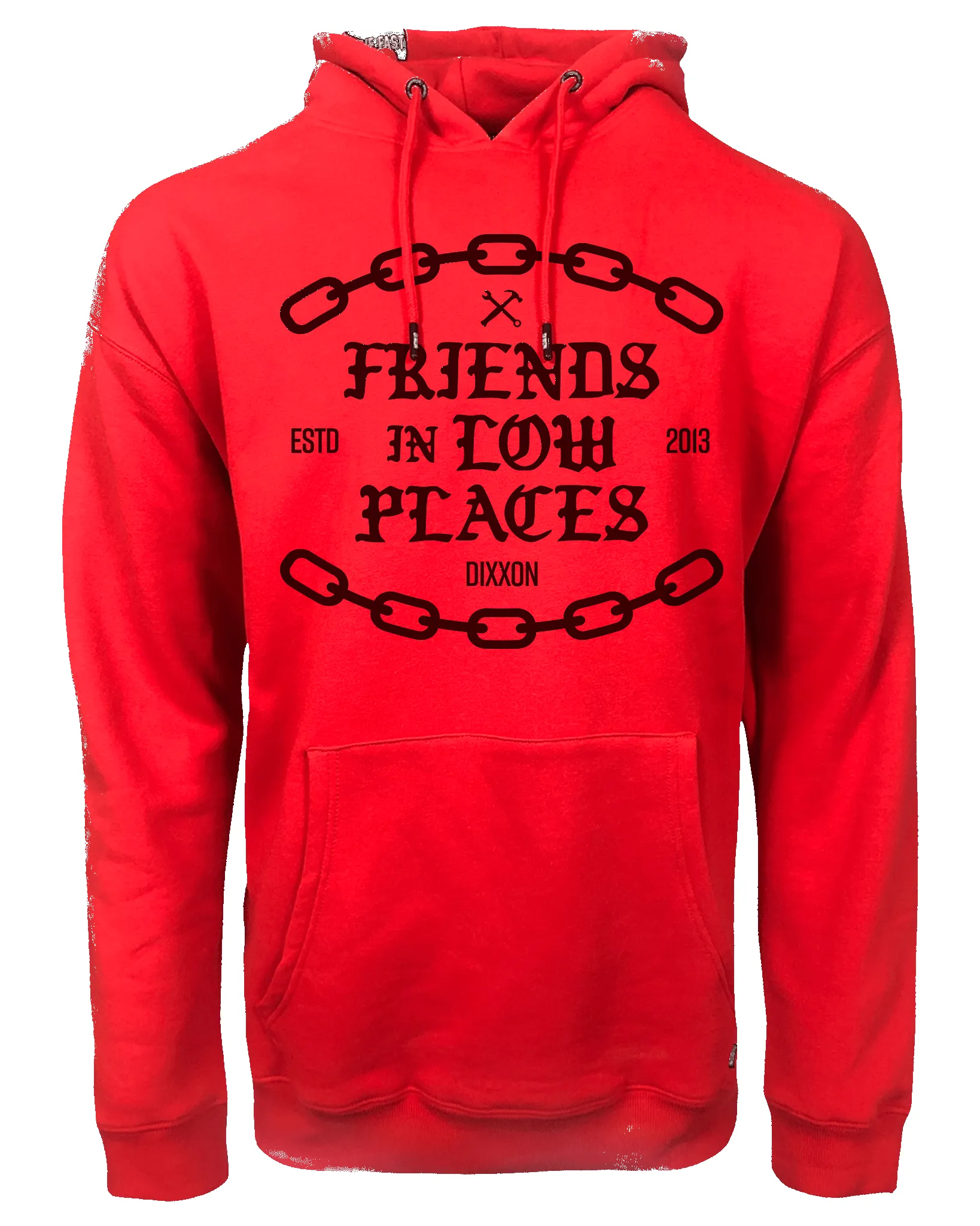Friends in Low Places Pullover Hoodie - Red sold by Dixxon