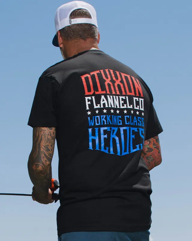 Working Class Heroes T-Shirt - Red, White, & Blue sold by Dixxon