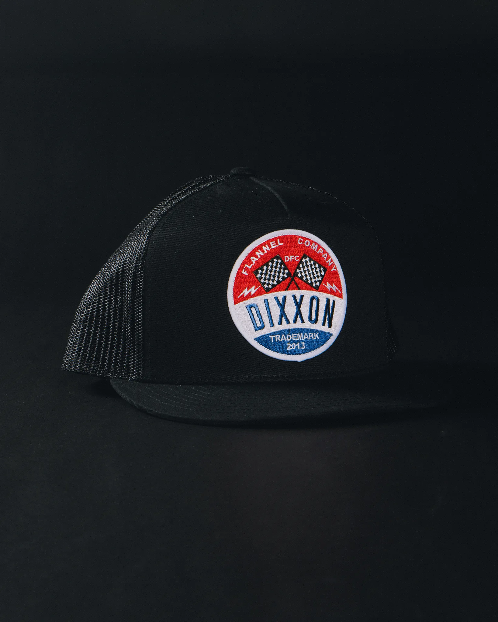 Tracker Flat Bill Trucker Snapback- Red, White, & Blue sold by Dixxon