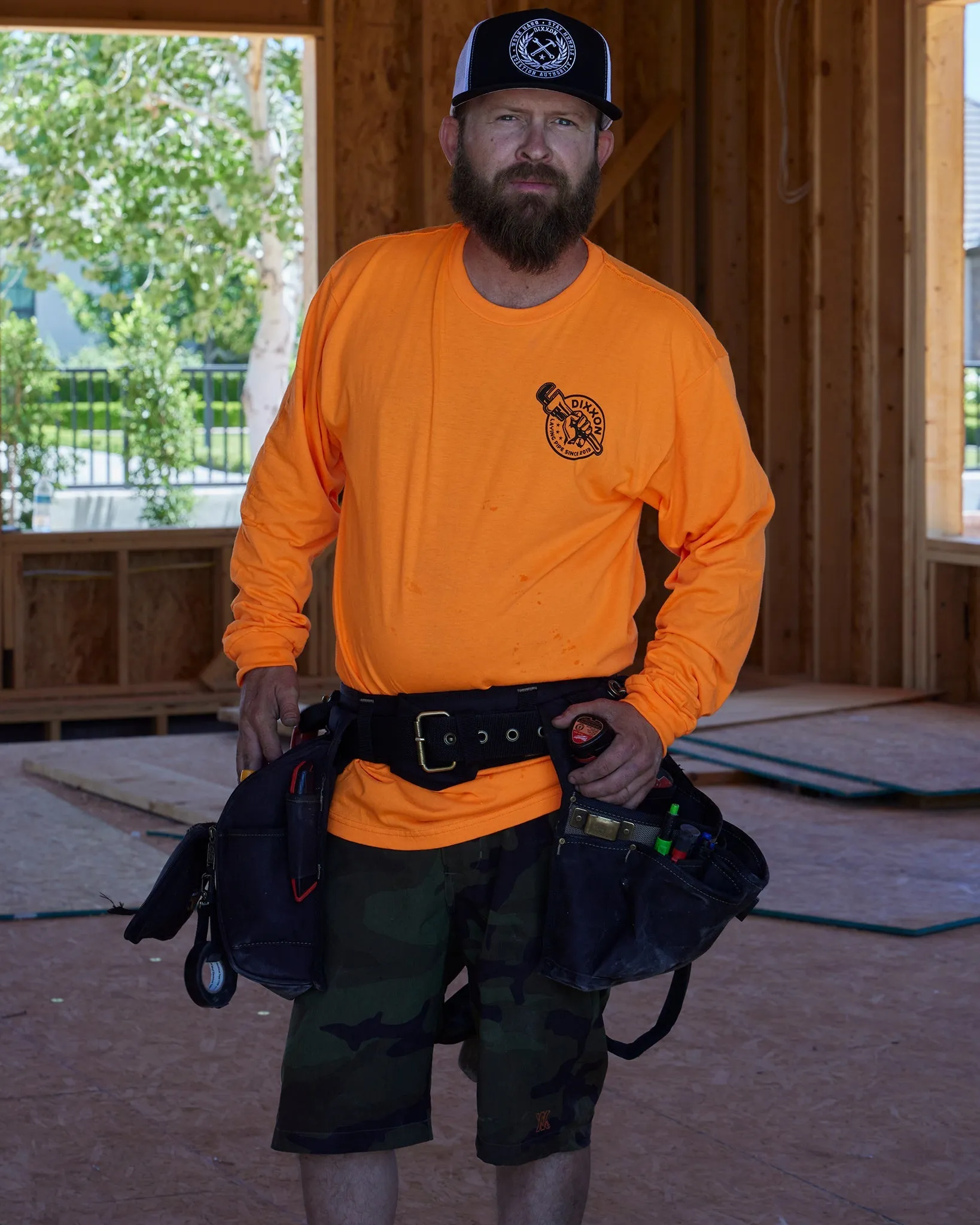 Pipe Layer Hi Vis Long Sleeve T-Shirt - Orange sold by Dixxon product image thumbnail 5