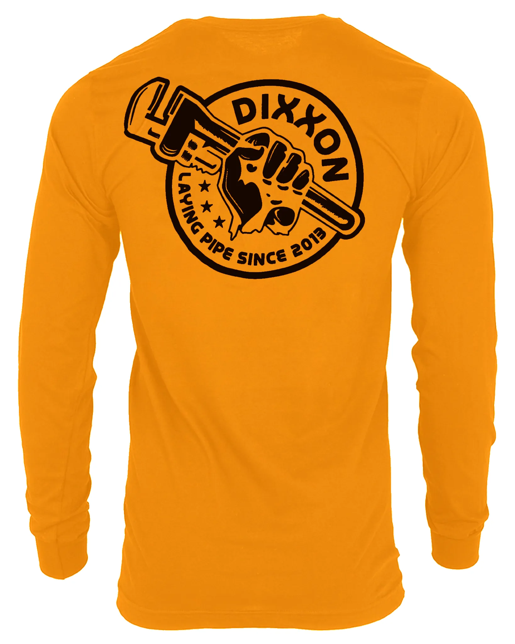 Pipe Layer Hi Vis Long Sleeve T-Shirt - Orange sold by Dixxon product image thumbnail 2