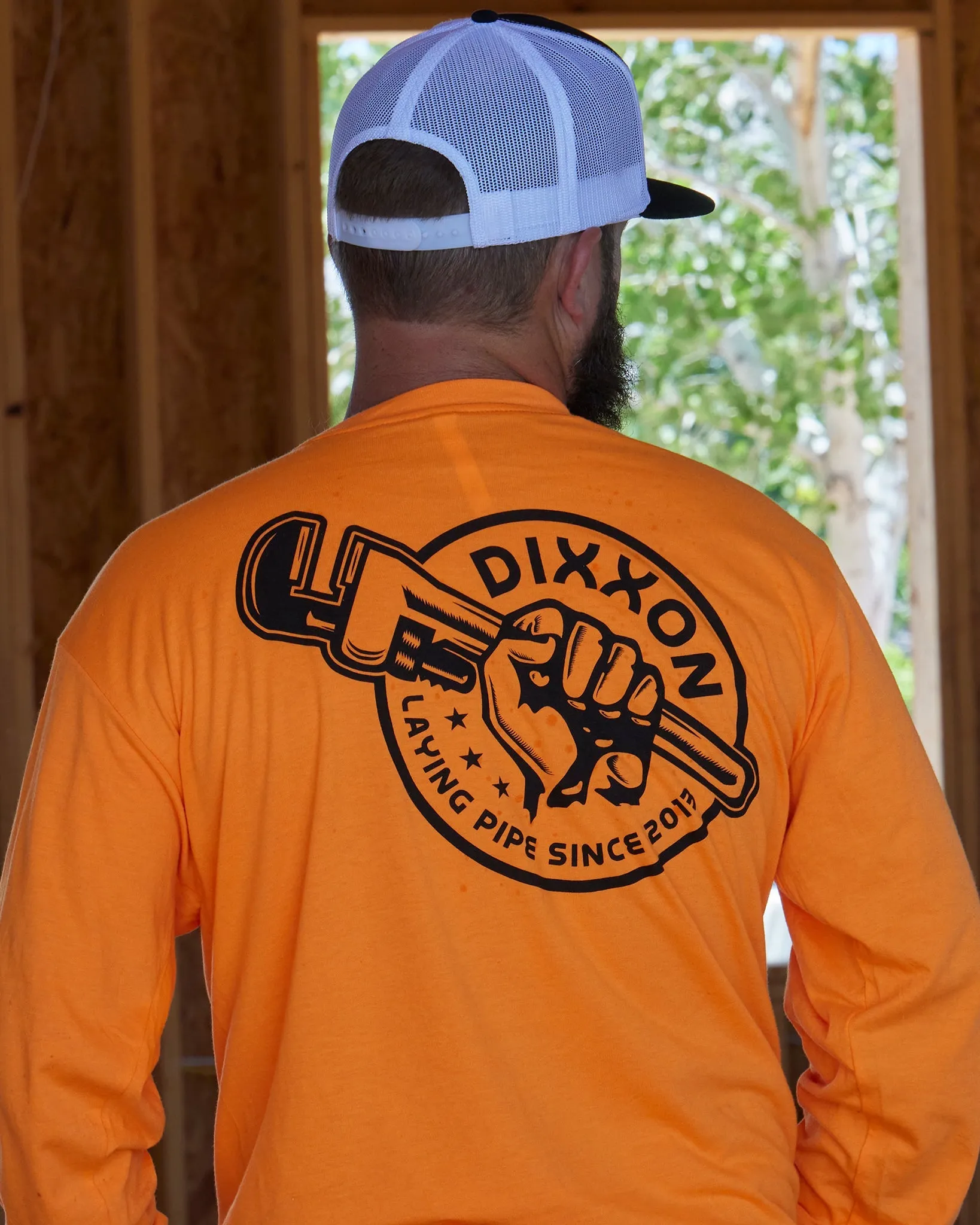 Pipe Layer Hi Vis Long Sleeve T-Shirt - Orange sold by Dixxon