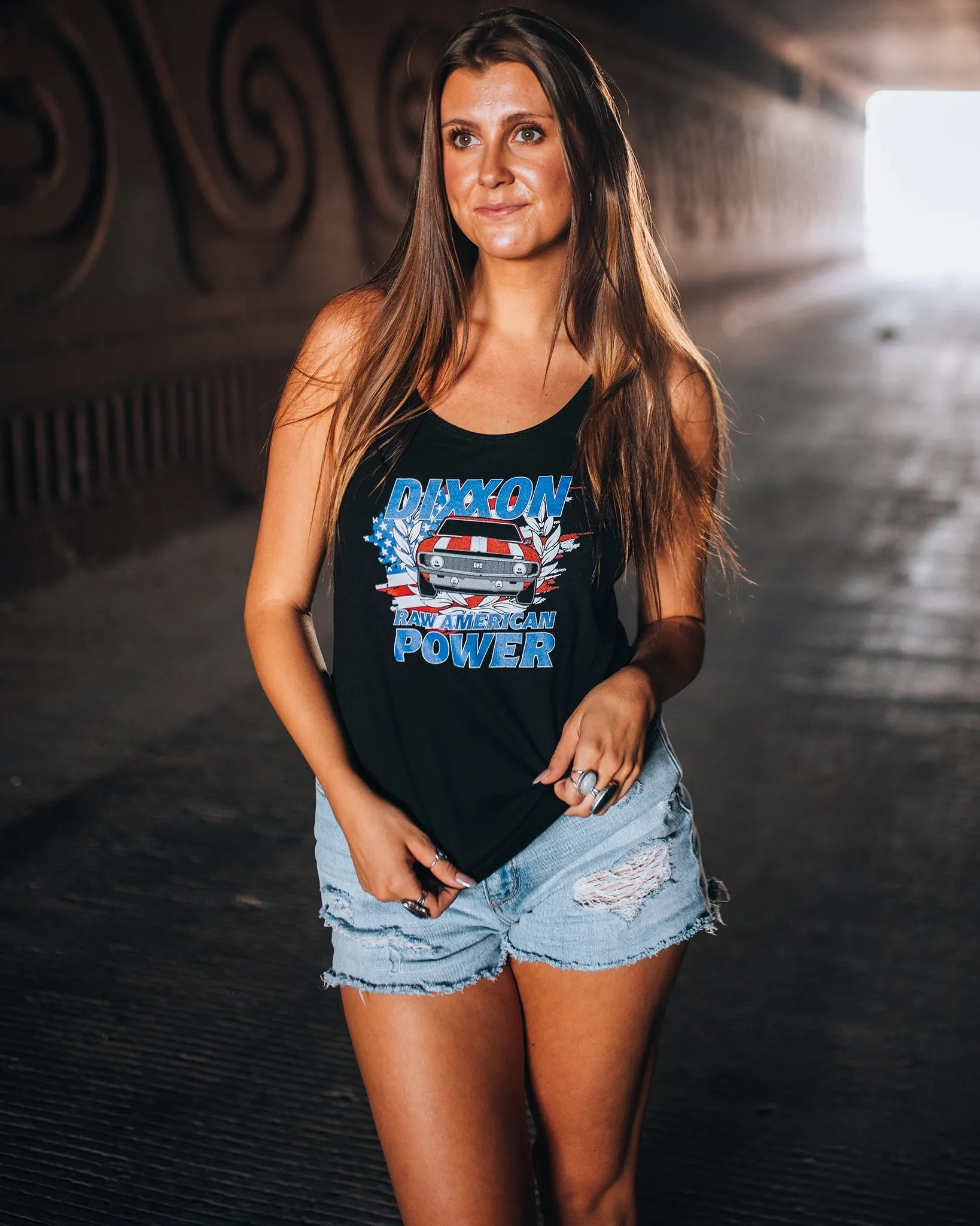Women's Raw American Power Flowy Tank sold by Dixxon product image thumbnail 3