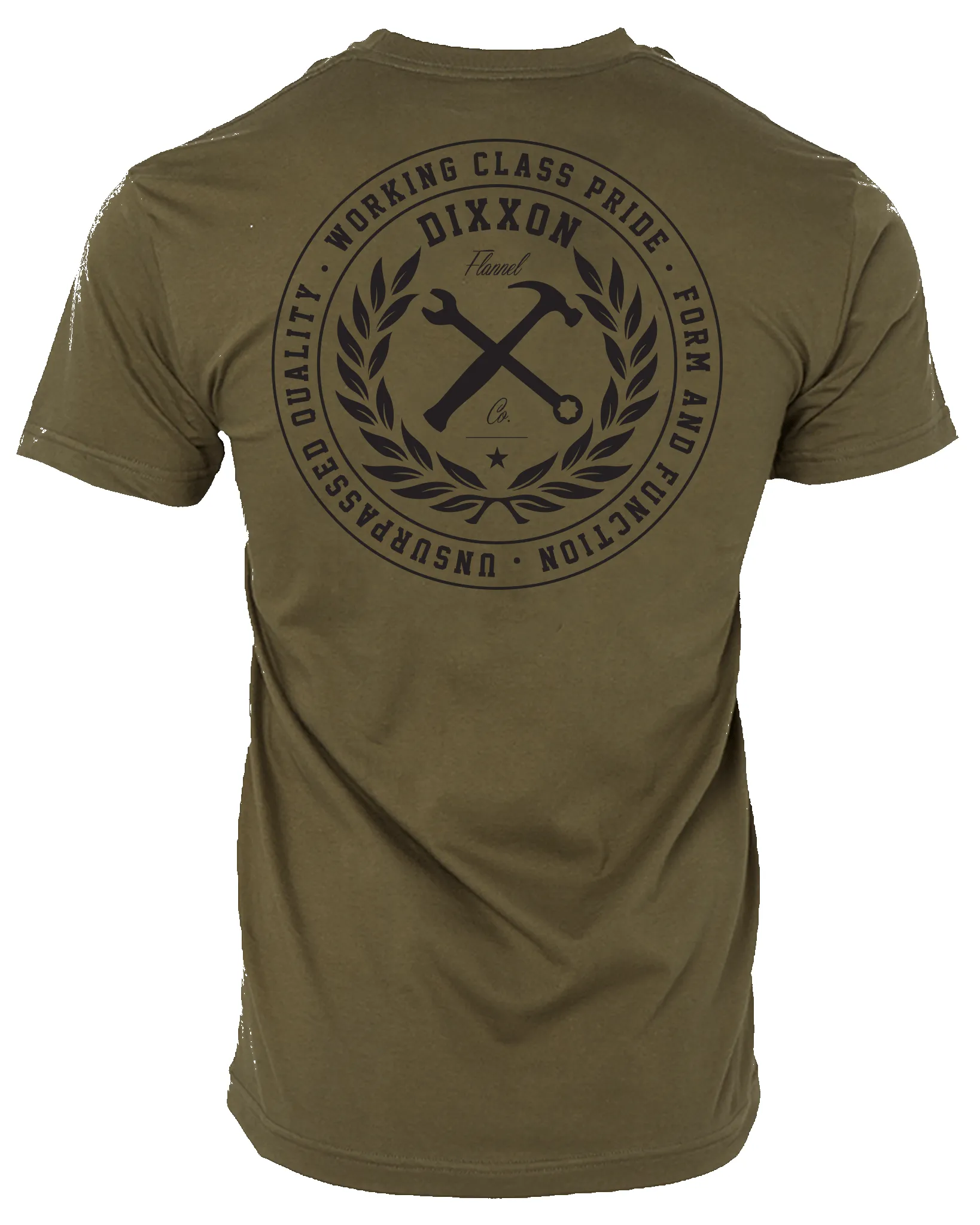 Working Class Pride T-Shirt - O.D. Green & Black sold by Dixxon