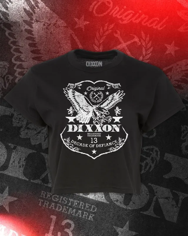 Women's Etched Crop Top - Black sold by Dixxon