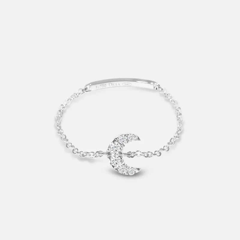 Magic Touch Moon Chain Ring sold by Djula