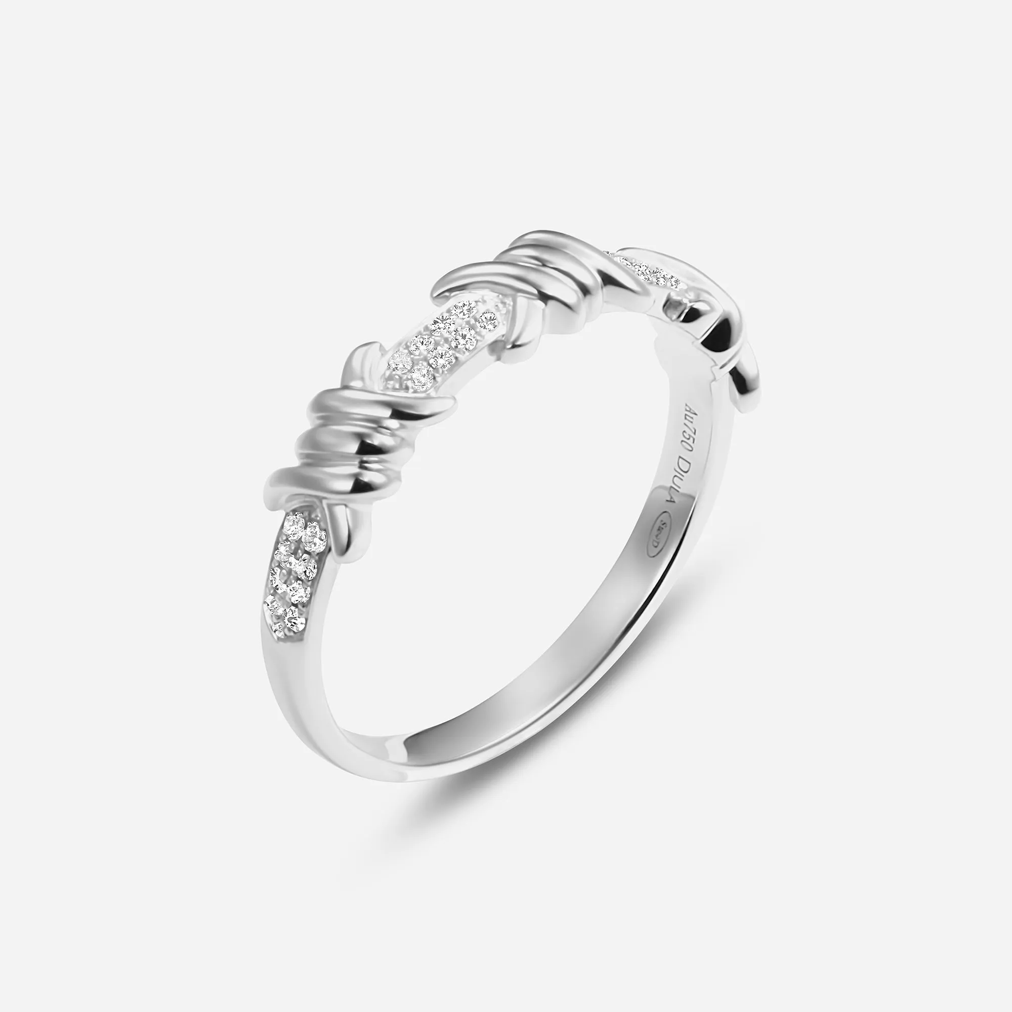 Barbelé Triple Half Paved Ring Large Model sold by Djula product image thumbnail 5