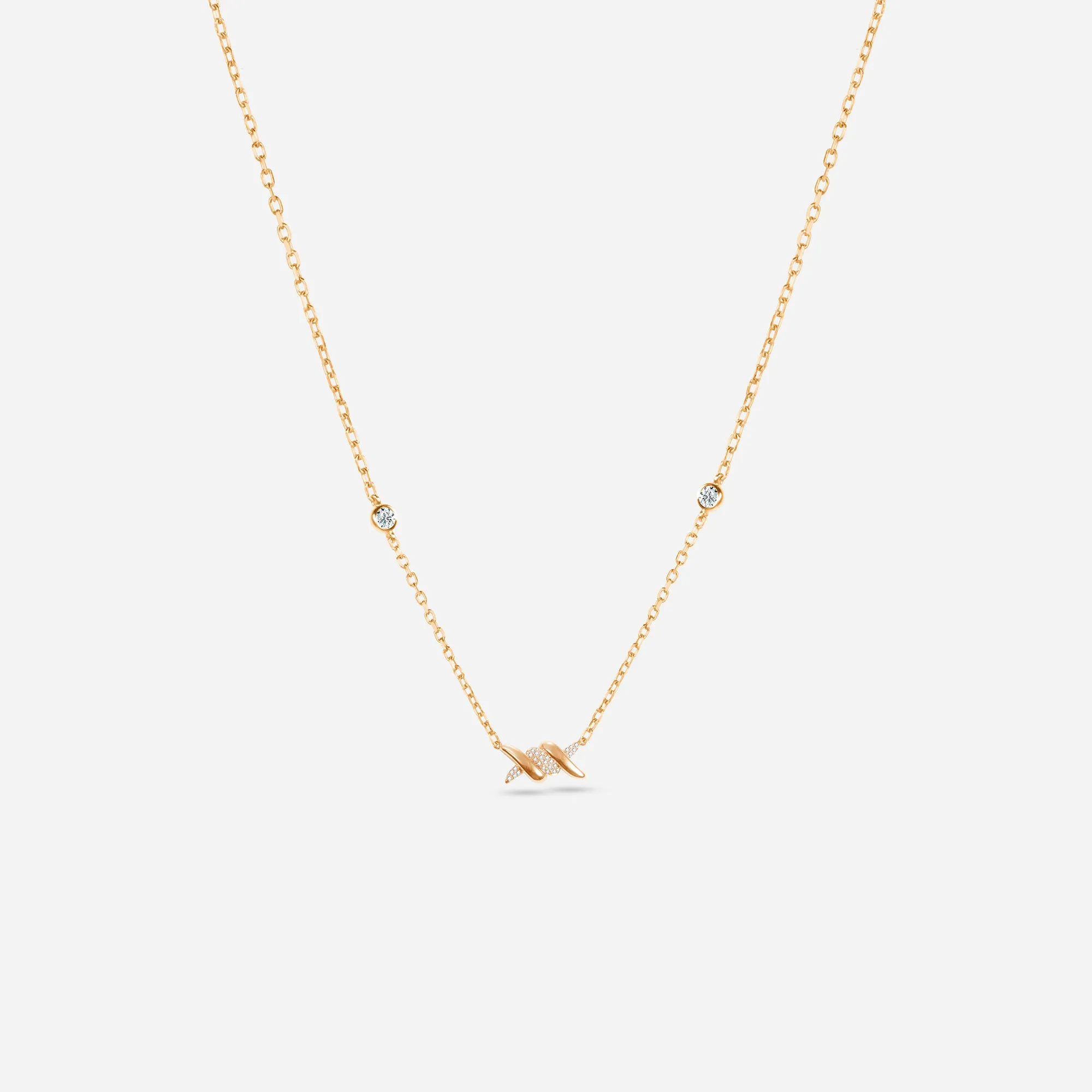 Barbelé Half Paved Necklace sold by Djula product image thumbnail 5