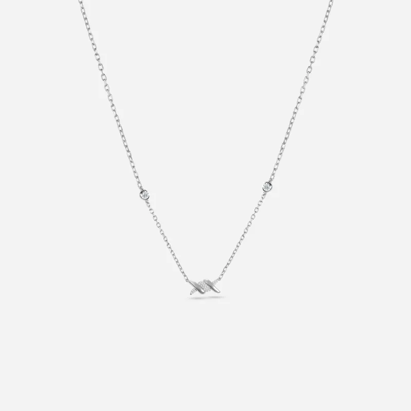 Barbelé Half Paved Necklace sold by Djula