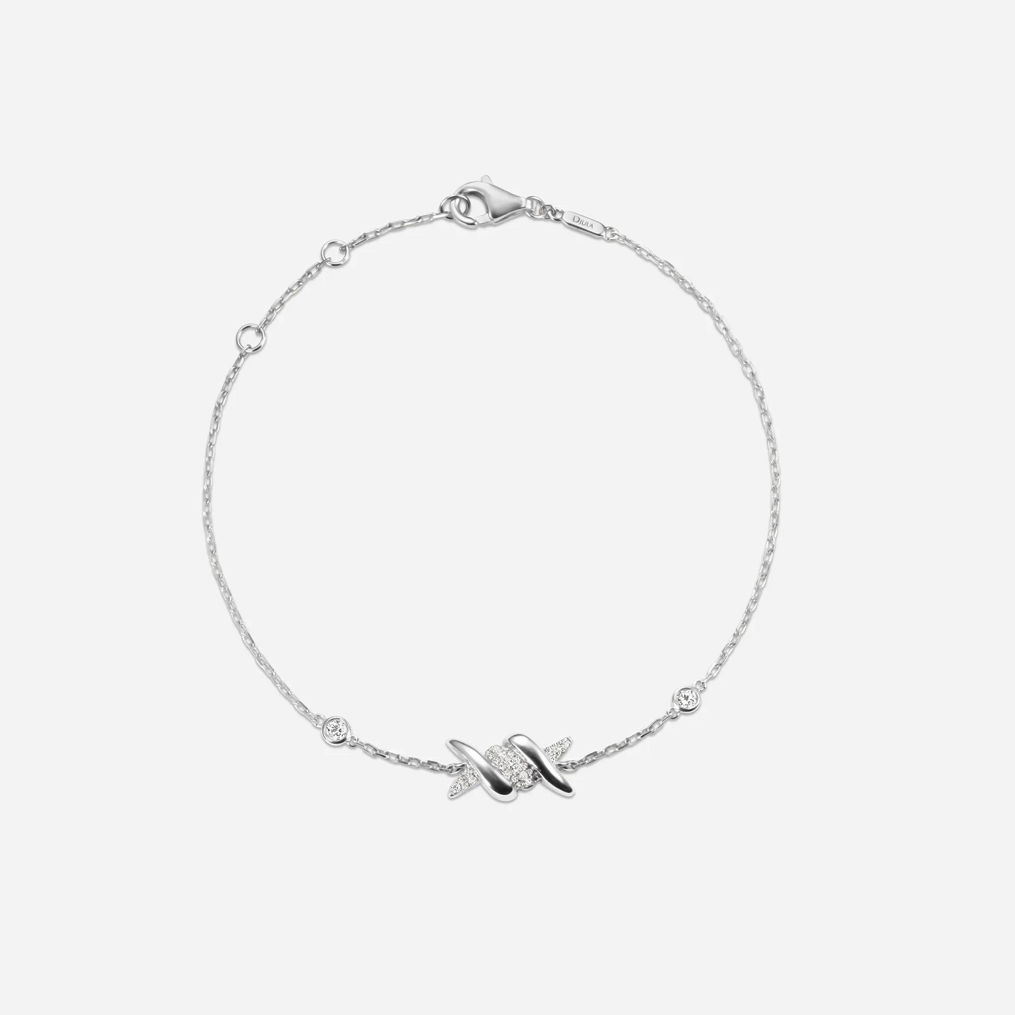 Barbelé Half Paved Bracelet sold by Djula