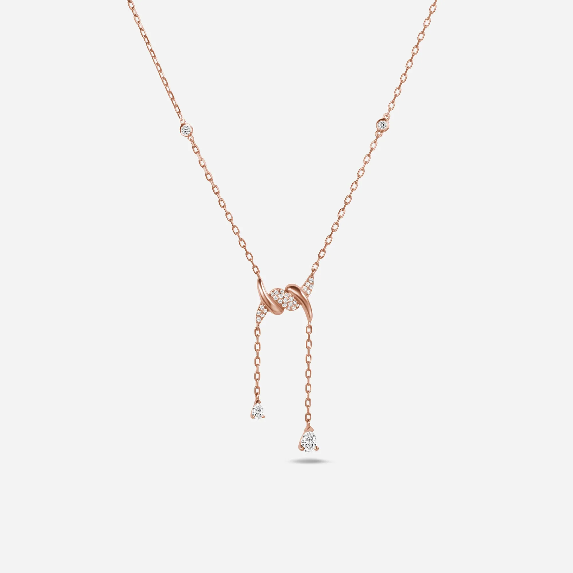 Barbelé Drop Half Paved Necklace sold by Djula product image thumbnail 4