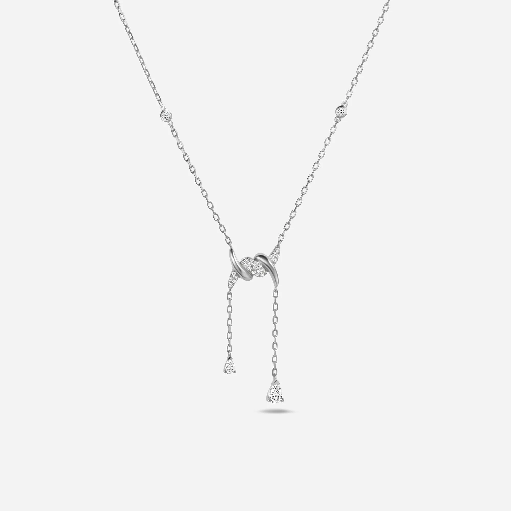 Barbelé Drop Half Paved Necklace sold by Djula