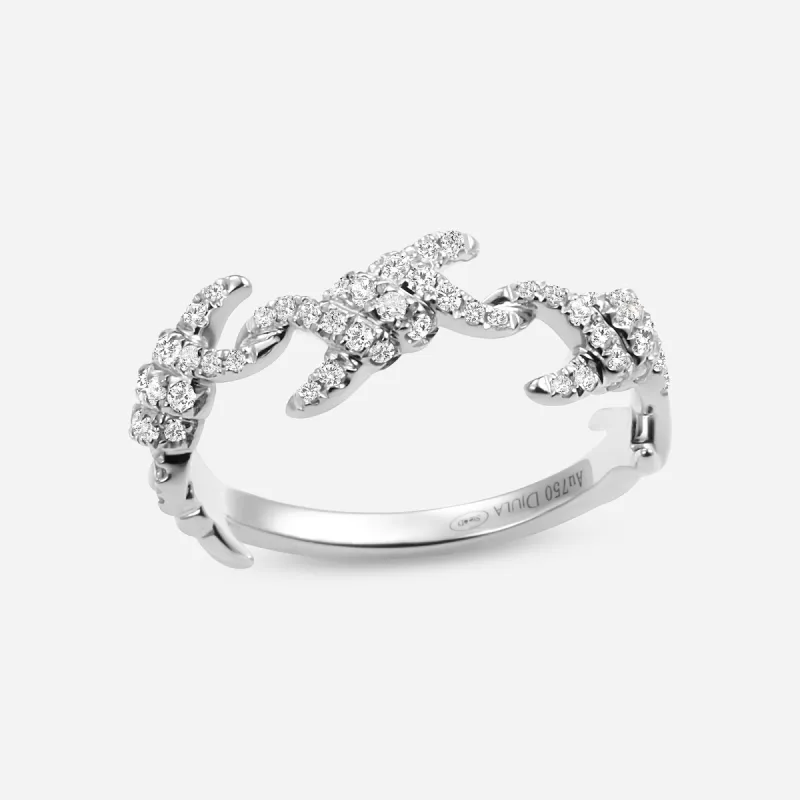 Barbelé Instinct Paved Ring sold by Djula
