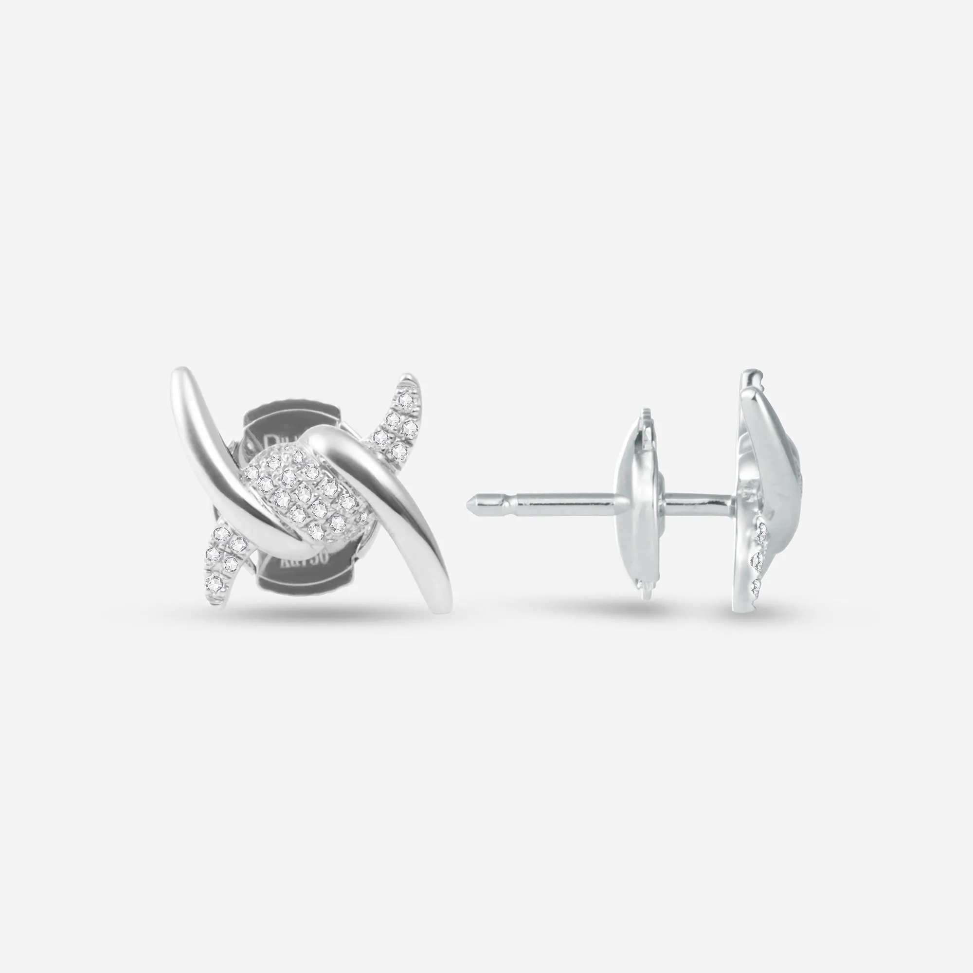 Barbelé Half Paved Earring Studs sold by Djula product image thumbnail 3