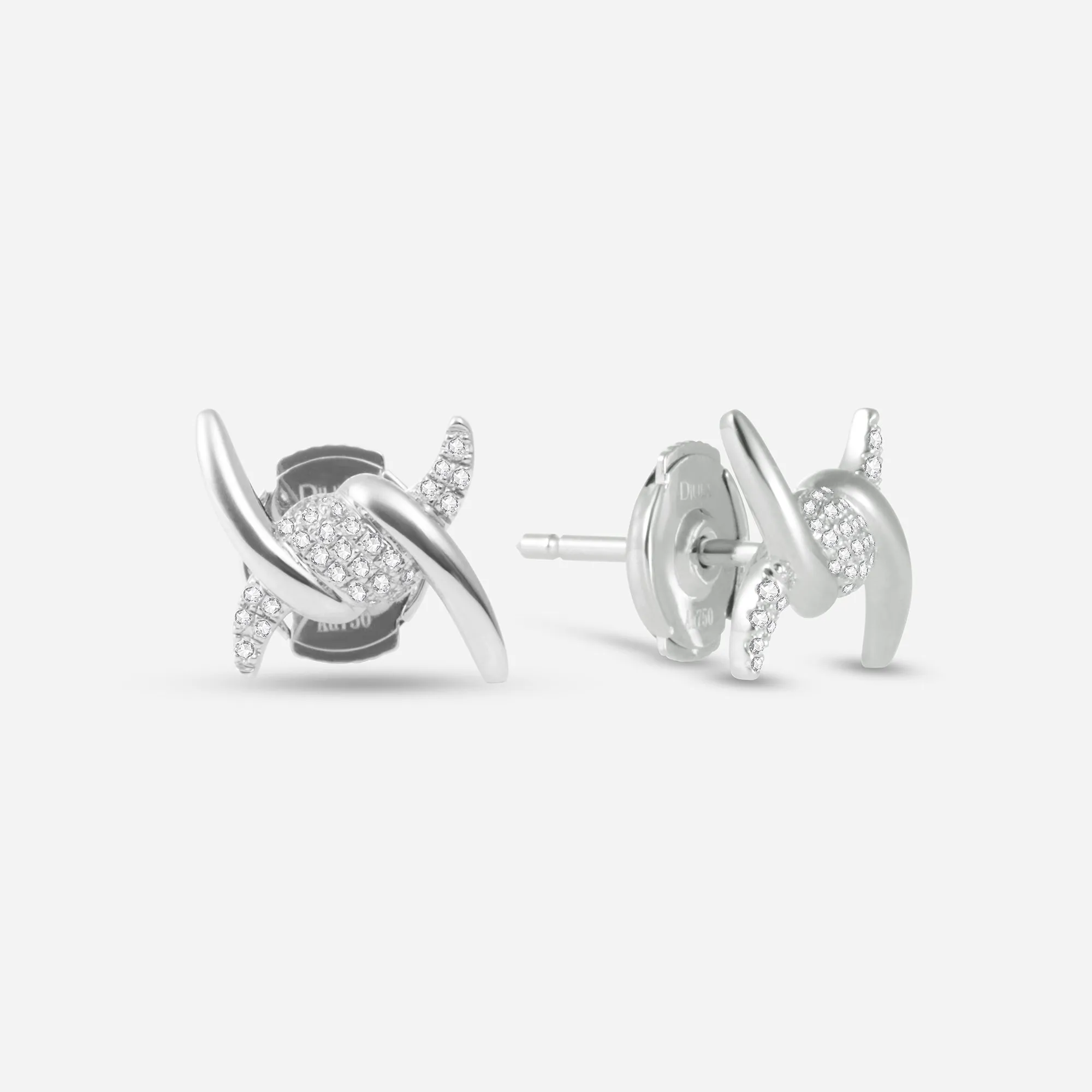 Barbelé Half Paved Earring Studs sold by Djula product image thumbnail 2