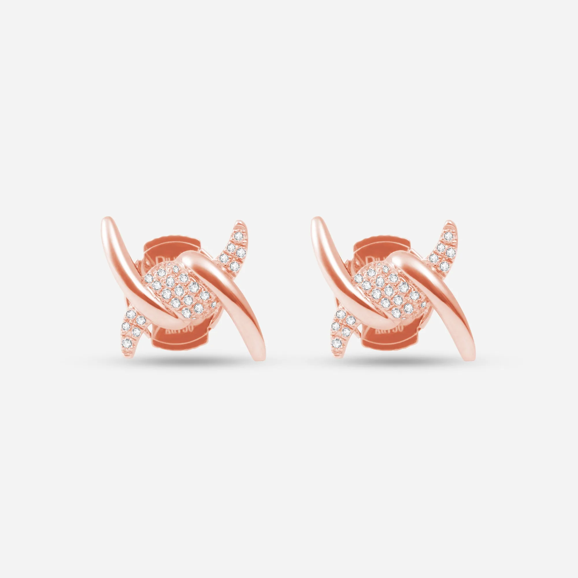 Barbelé Half Paved Earring Studs sold by Djula product image thumbnail 4
