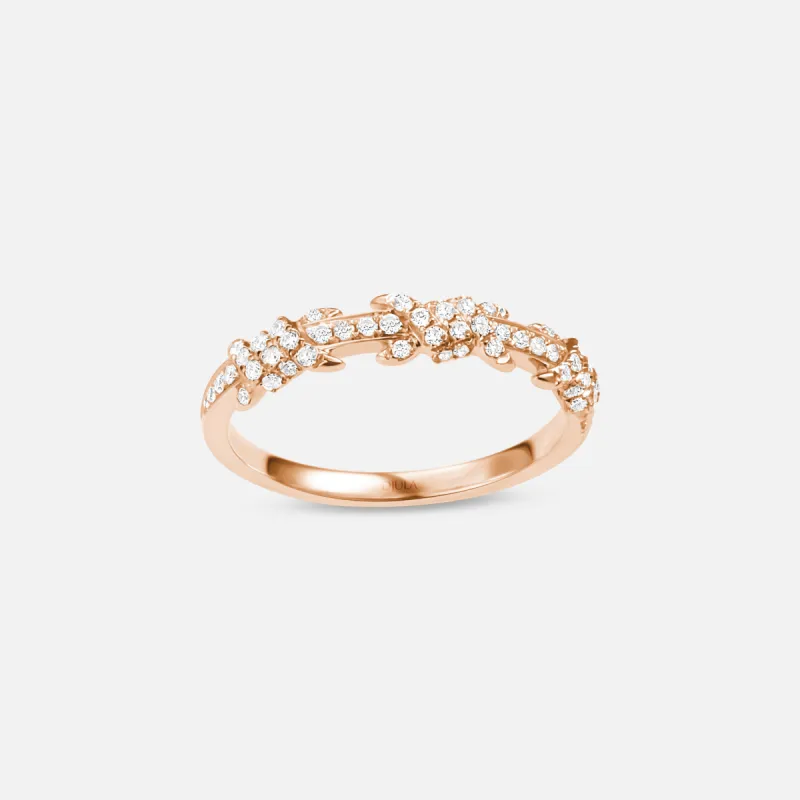 Barbelé Triple Paved Ring sold by Djula