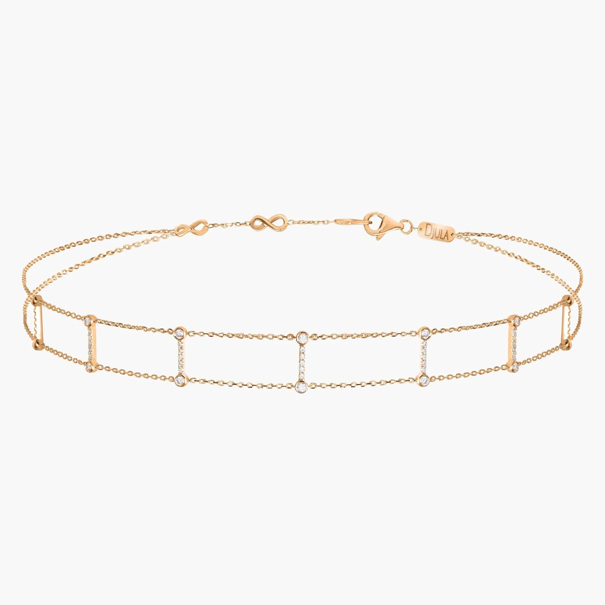 Double line bar choker sold by Djula product image thumbnail 3