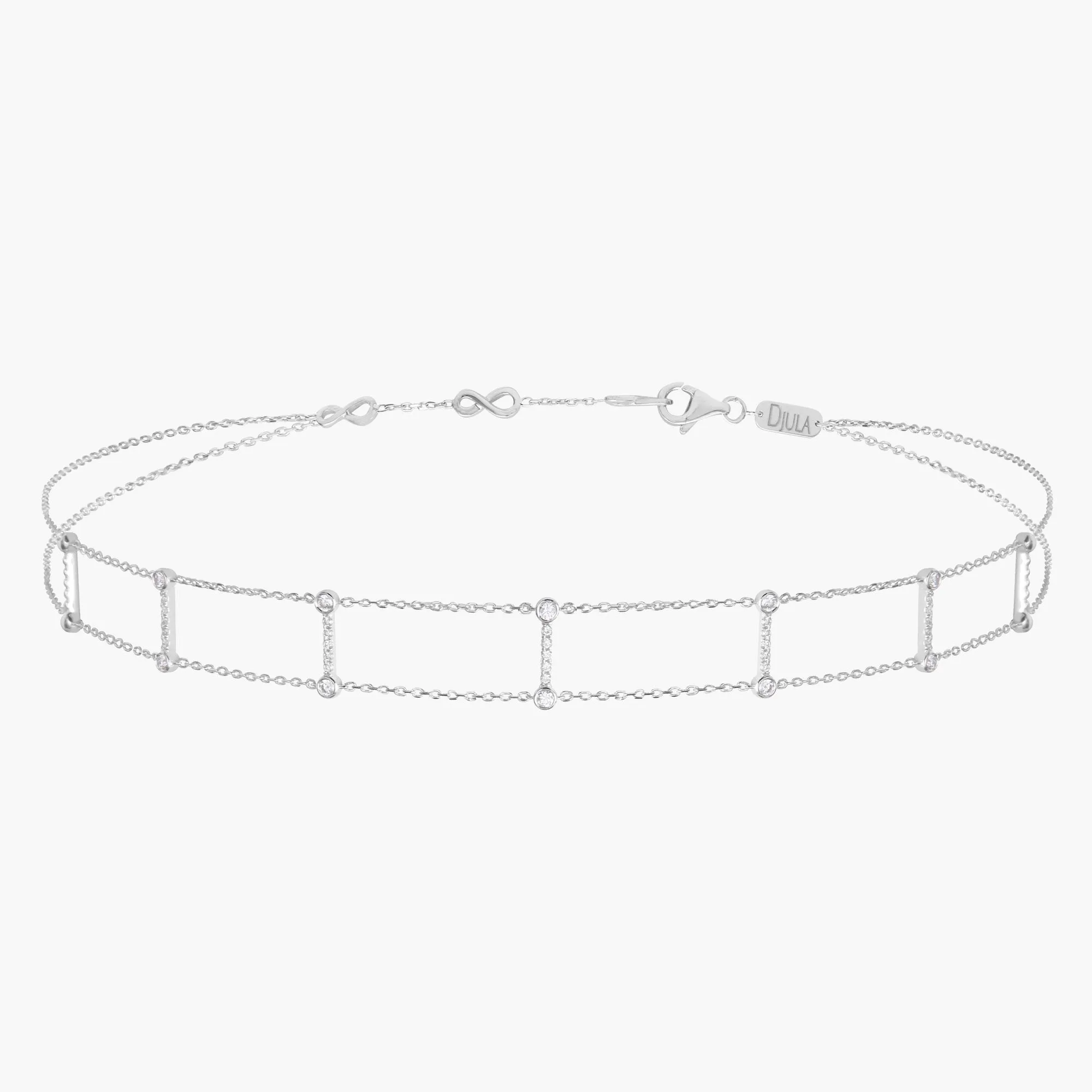 Double line bar choker sold by Djula