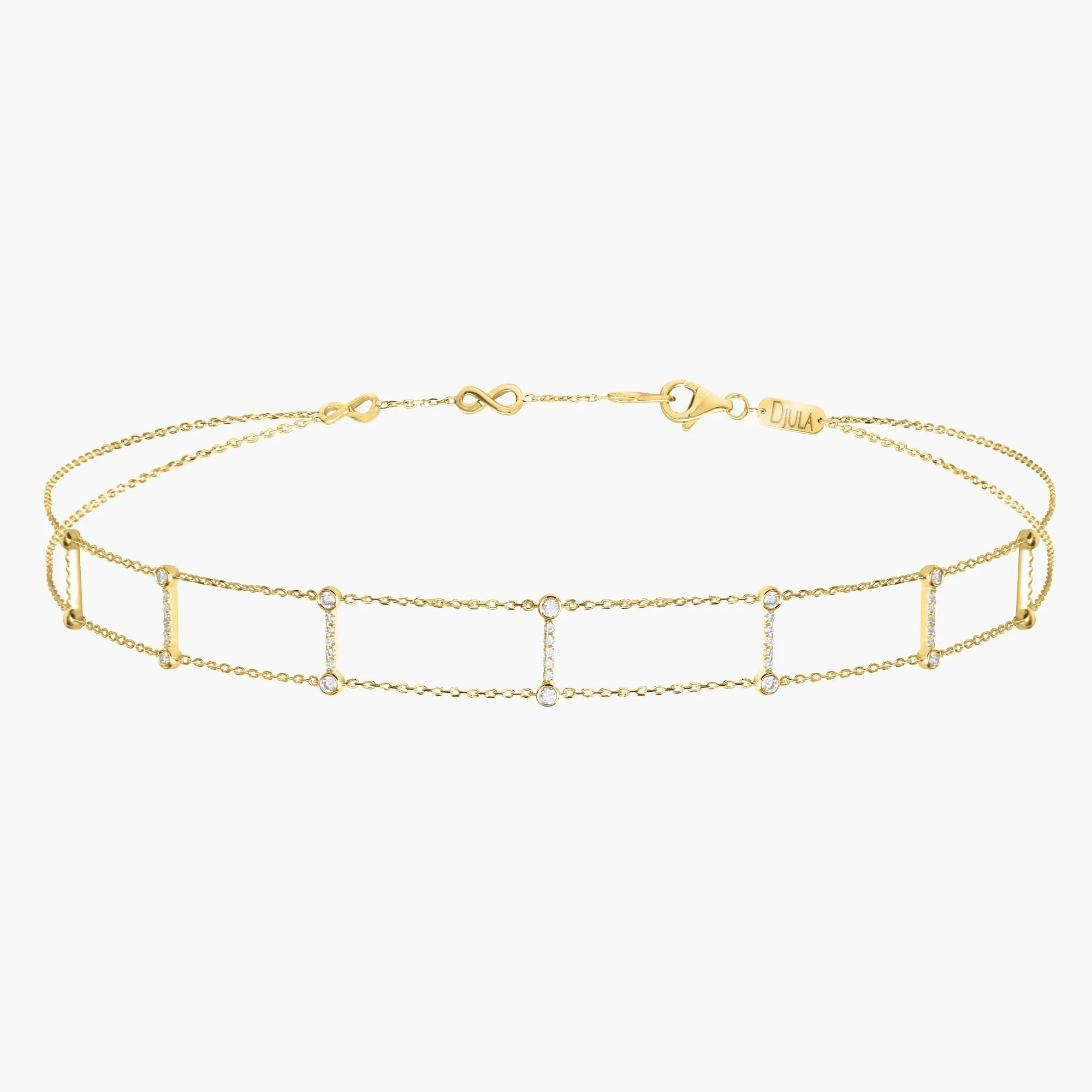 Double line bar choker sold by Djula product image thumbnail 2
