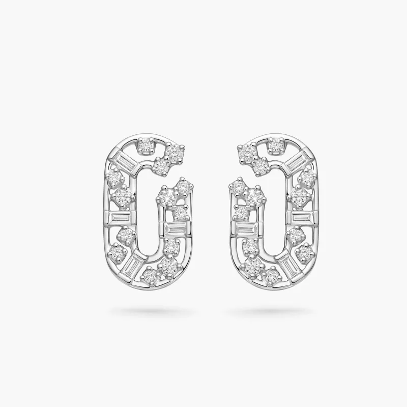 Broken Chain Stud Earrings made by Djula