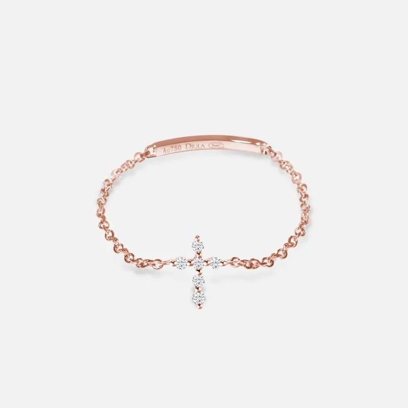 Magic Touch Cross Chain Ring sold by Djula